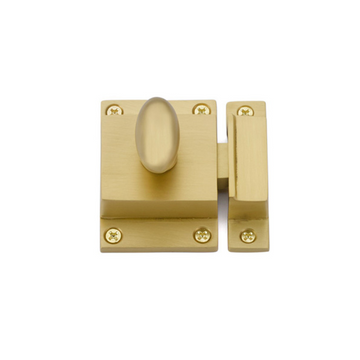 Emtek 2270 Brass Cabinet Latch (2" x 2-1/4")